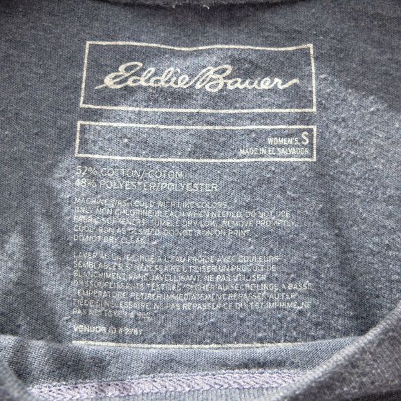 Eddie Bauer Heather Navy Graphic Shirt Size Small - Picture 4 of 6
